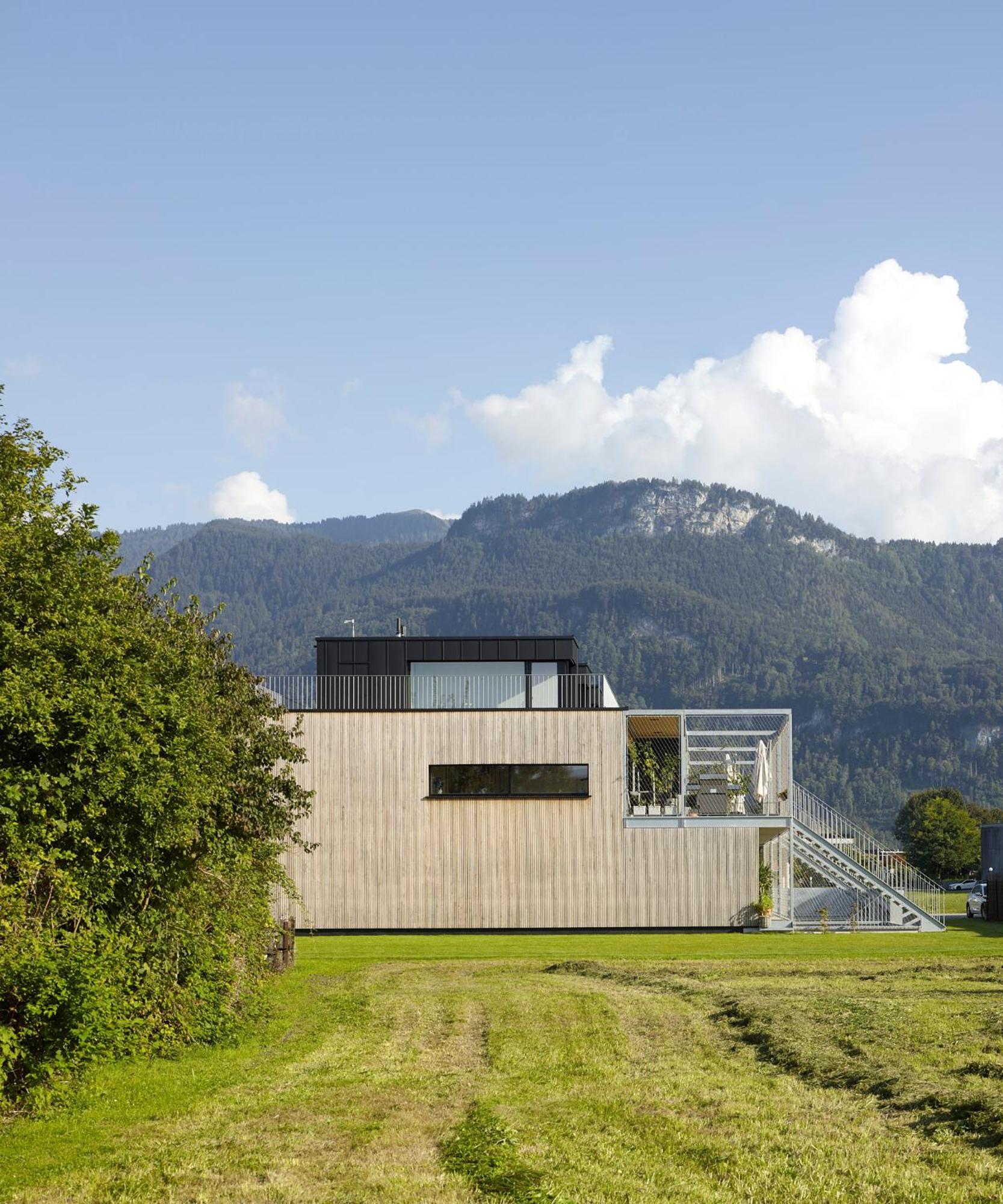 Architektenhaus Rhaa Mit Terrassen Altach Esterno foto